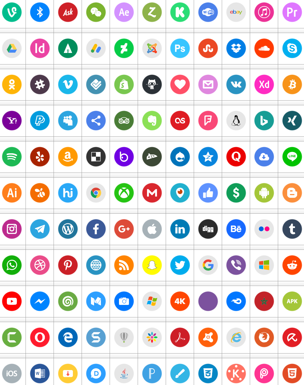 Icons Social Media 4